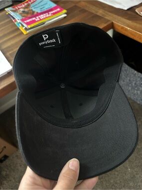 Ponyback Black Baseball Cap - ponytail baseball hat